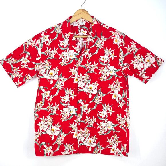 Vintage Royal Creation Hawaiian Aloha Shirt Men Large Hibiscus Floral Resortwear - Picture 1 of 14